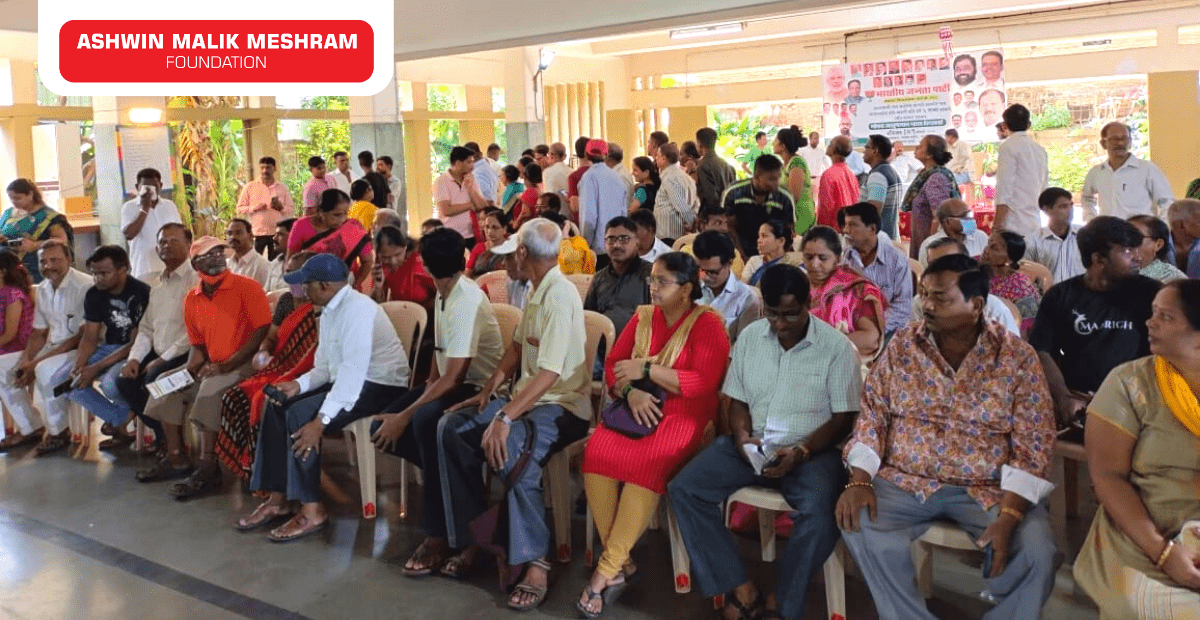 1200+ beneficiaries benefited from Free Medical Check-up Camp along with Ayushman Bharat Health ID Camp organised by Ashwin Malik Meshram Foundation in association with BJP MLA Kalidas Kolambkar.