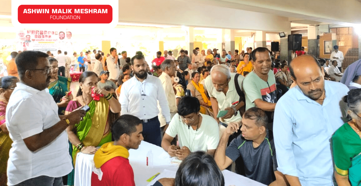 1200+ beneficiaries benefited from Free Medical Check-up Camp along with Ayushman Bharat Health ID Camp organised by Ashwin Malik Meshram Foundation in association with BJP MLA Kalidas Kolambkar.