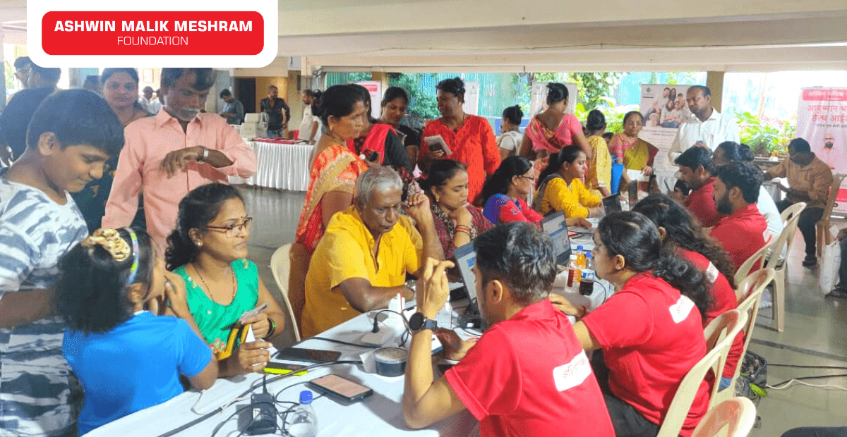 1200+ beneficiaries benefited from Free Medical Check-up Camp along with Ayushman Bharat Health ID Camp organised by Ashwin Malik Meshram Foundation in association with BJP MLA Kalidas Kolambkar.