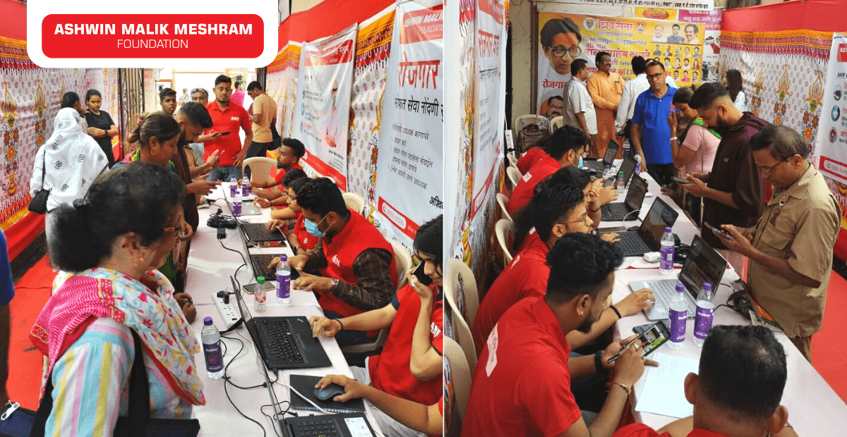 200+ youngsters registered in Employment Drive conducted at Jogeshwari (West) by Ashwin Malik Meshram Foundation.