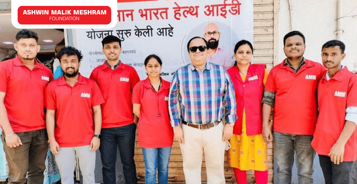 EYE CHECK-UP CAMP ALONG WITH AYUSHMAN BHARAT HEALTH CARD CAMP CONDUCTED AT CHUNABHATTI BY AMM FOUNDATION.