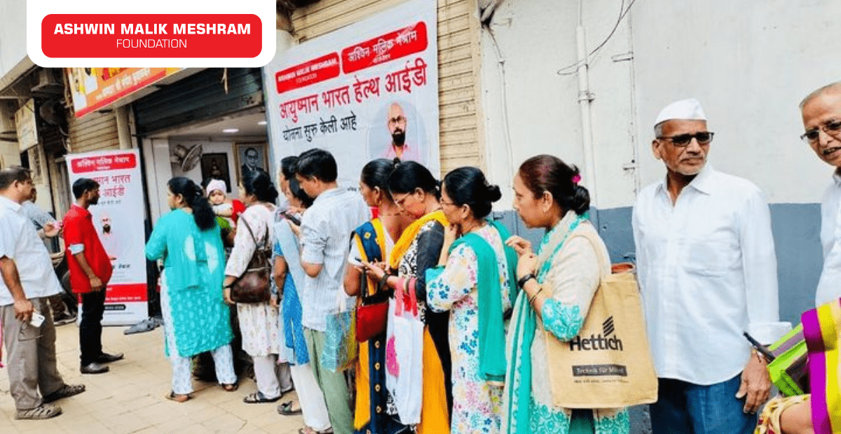 EYE CHECK-UP CAMP ALONG WITH AYUSHMAN BHARAT HEALTH CARD CAMP CONDUCTED AT CHUNABHATTI BY AMM FOUNDATION.