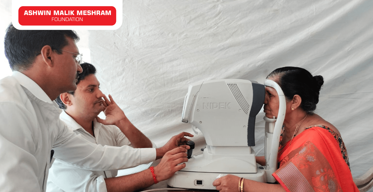 FREE EYE CHECK-UP CAMP ALONG WITH AYUSHMAN BHARAT HEALTH CARD CAMP CONDUCTED BY AMM FOUNDATION  AT PAREL.