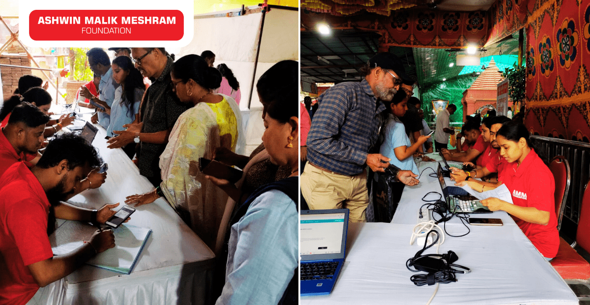 FREE EYE CHECK-UP CAMP ALONG WITH AYUSHMAN BHARAT HEALTH CARD CAMP CONDUCTED BY AMM FOUNDATION  AT PAREL.