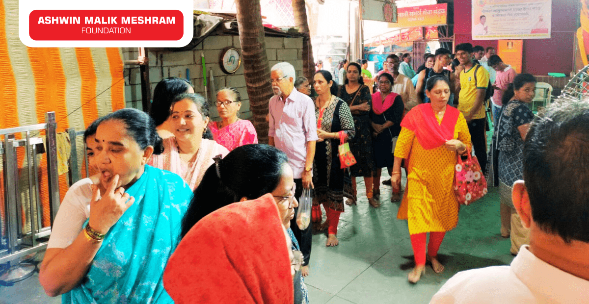 FREE EYE CHECK-UP CAMP ALONG WITH AYUSHMAN BHARAT HEALTH CARD CAMP CONDUCTED BY AMM FOUNDATION  AT PAREL.