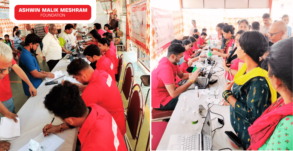 Ashwin Malik Meshram Foundation in association with BJP MLA Mr. Kalidas  Kolambkar conducted an Ayushman Bharat Health ID Camp at Bhoiwada.