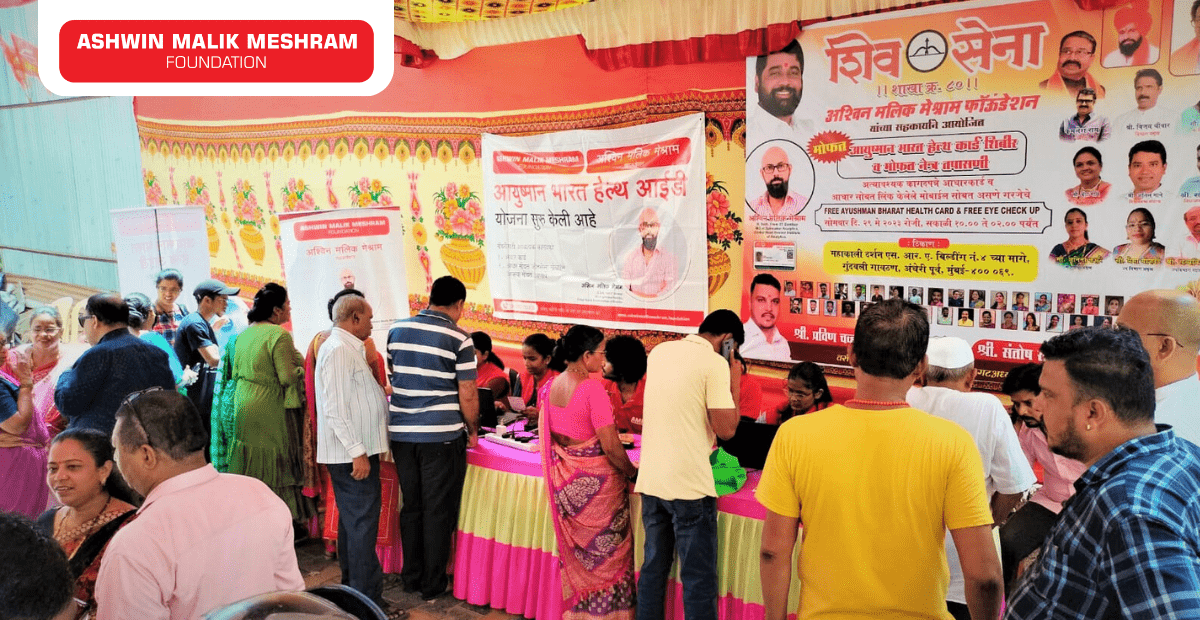 Free Eye Check-Up Camp along with Ayushman Bharat Health Card Camp Conducted By AMM Foundation at Gundavali, Andheri (East).