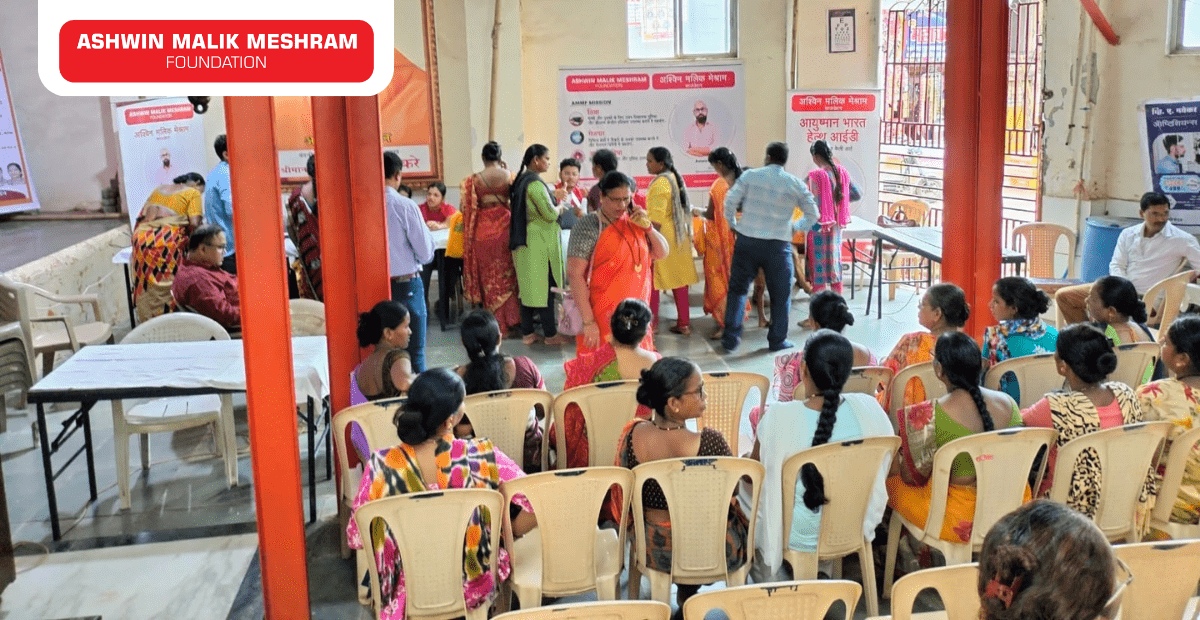 Ashwin Malik Meshram Foundation conducted an Eye Check-up camp along with Aayushman Bharat Health ID Camp at Marol Pipe Line, Andheri (East).