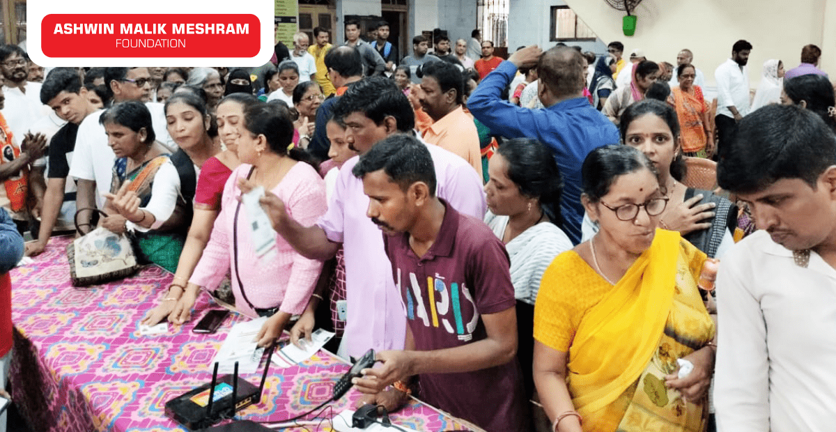 Digital Health Id Camp along with Eye Check-Up Camp conducted at Kamathipura, Grant Road.