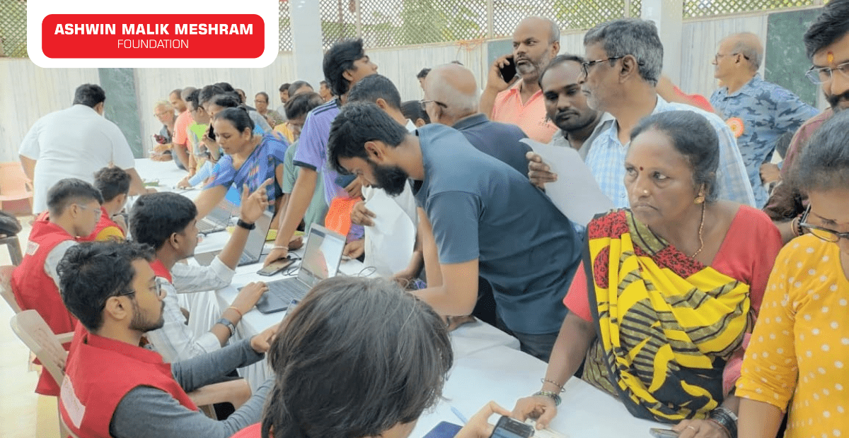 500+ Beneficiaries registered in the Eye Checkup Camp along with Health ID Camp Conducted by Meshram Foundation At Mahalaxmi.