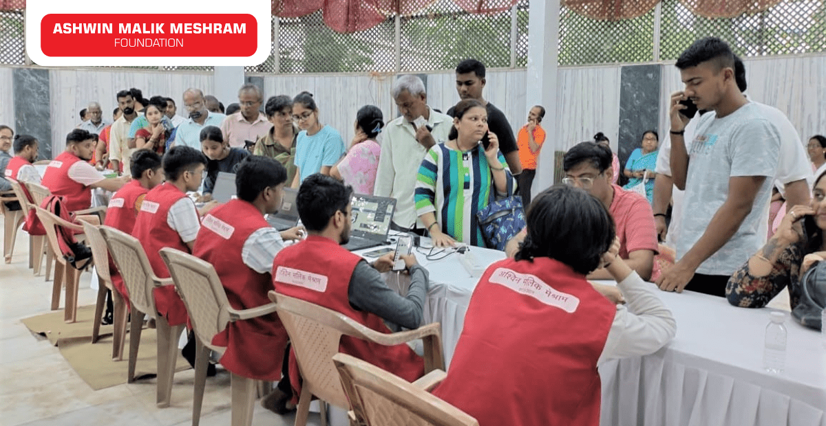 500+ Beneficiaries registered in the Eye Checkup Camp along with Health ID Camp Conducted by Meshram Foundation At Mahalaxmi.