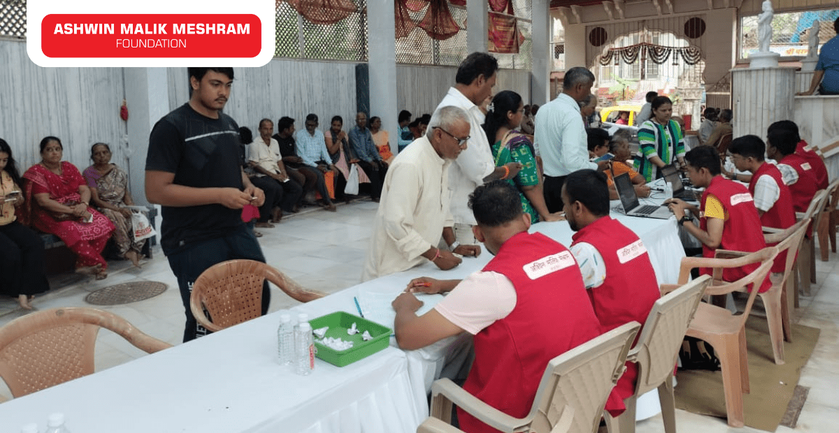 500+ Beneficiaries registered in the Eye Checkup Camp along with Health ID Camp Conducted by Meshram Foundation At Mahalaxmi.
