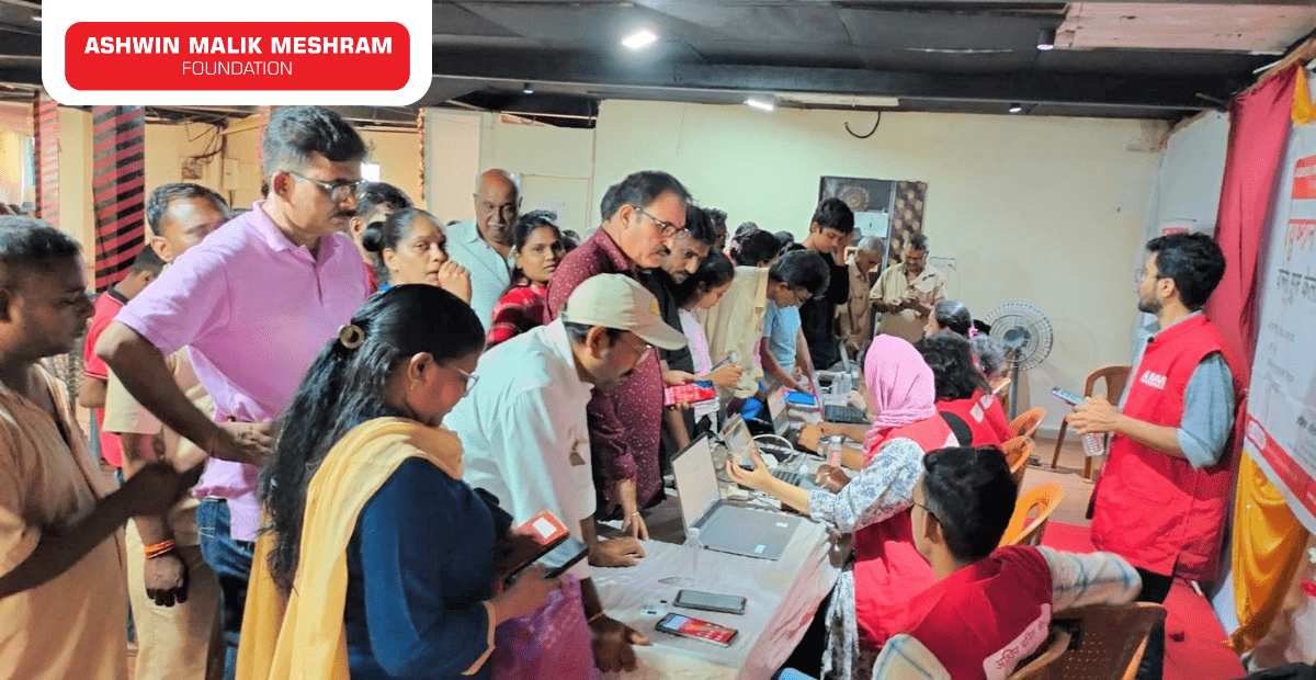 Ayushman Bharat Health ID Camp along with Eye Check-Up Camp Conducted by Meshram Foundation at Chakala, Andheri (East).