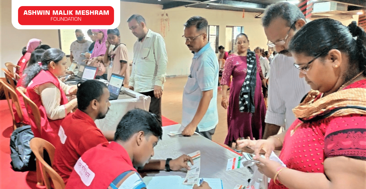Ayushman Bharat Health ID Camp along with Eye Check-Up Camp Conducted by Meshram Foundation at Chakala, Andheri (East).
