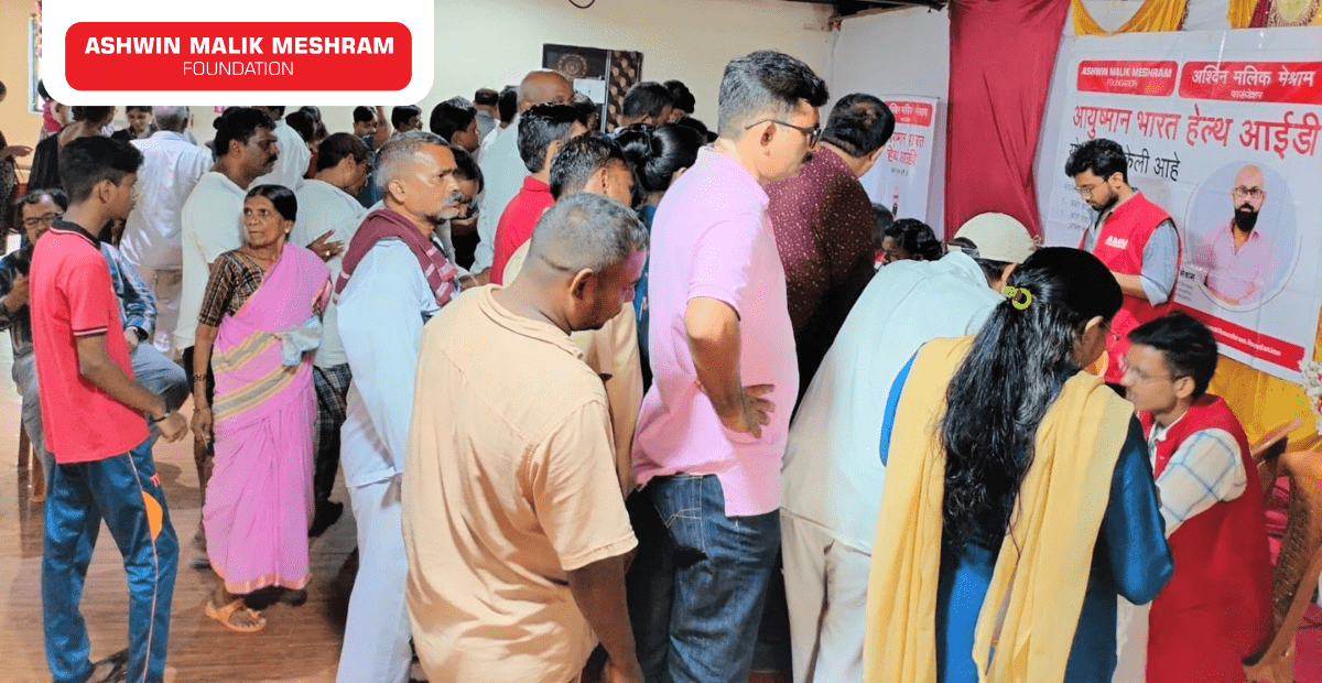 Ayushman Bharat Health ID Camp along with Eye Check-Up Camp Conducted by Meshram Foundation at Chakala, Andheri (East).