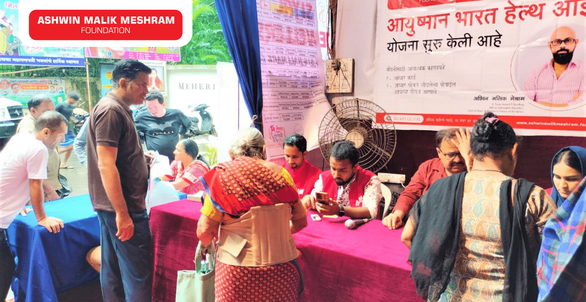 Ashwin Malik Meshram Foundation conducted an Ayushman Bharat Health ID Camp at Nepean Sea Road, Malabar Hill.