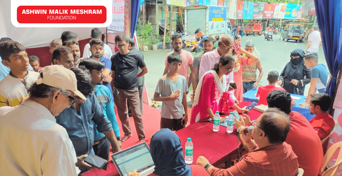 Ashwin Malik Meshram Foundation conducted an Ayushman Bharat Health ID Camp at Nepean Sea Road, Malabar Hill.