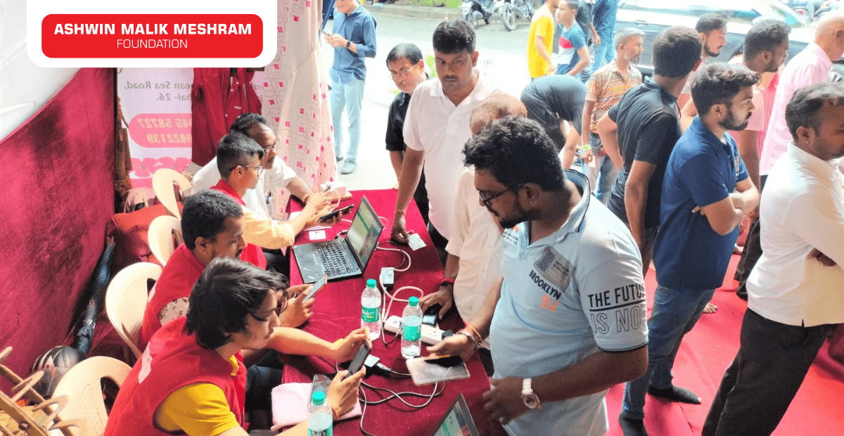 Ashwin Malik Meshram Foundation conducted an Ayushman Bharat Health ID Camp at Nepean Sea Road, Malabar Hill.