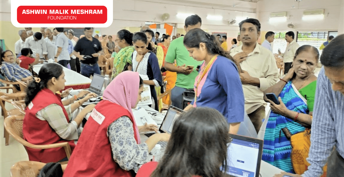 AMM Foundation conducted an Ayushman Bharat Health ID Camp at Navi Chikhalwadi, Grant Road.