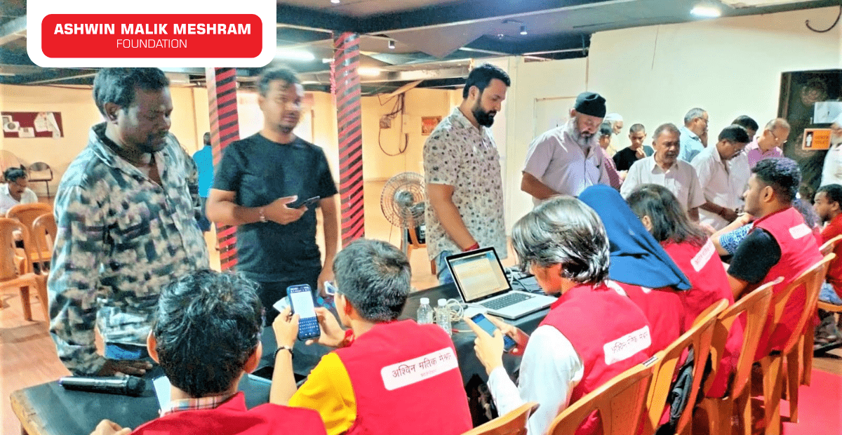 350+ beneficiaries registered in the Ayushman Bharat Health ID Camp Conducted by Meshram Foundation At Chakala, Andheri (East).