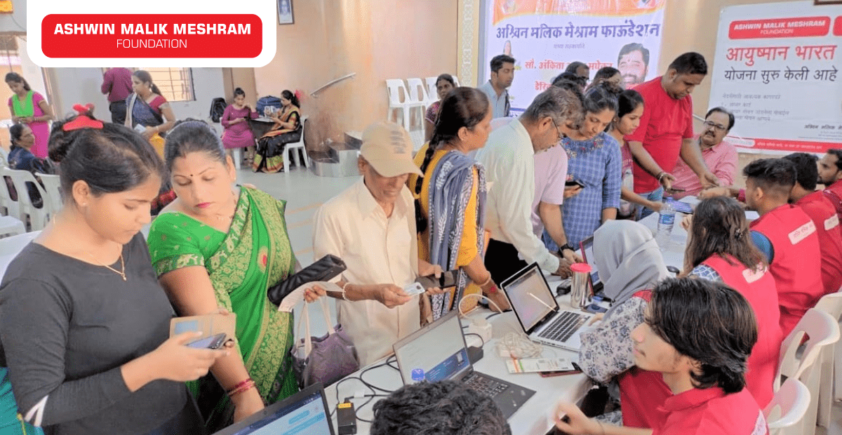 400+ Beneficiaries Registered in the Health ID Camp Conducted by Meshram Foundation at Tardeo.