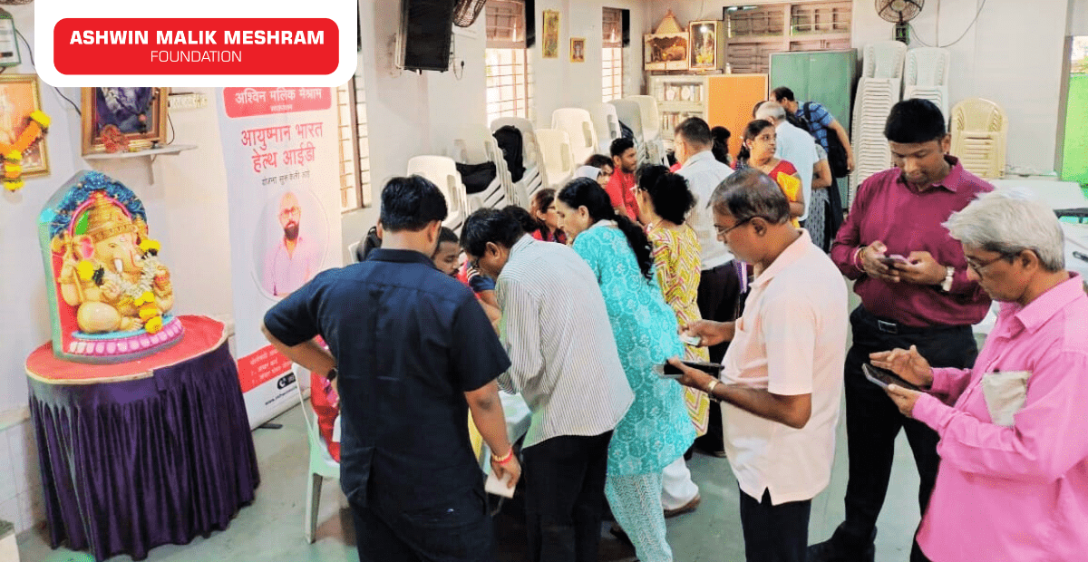 400+ Beneficiaries Registered in the Health ID Camp Conducted by Meshram Foundation at Tardeo.