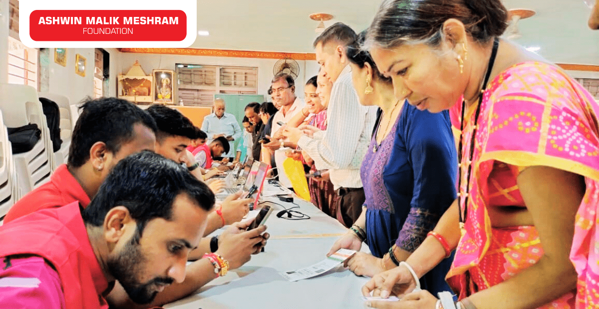 400+ Beneficiaries Registered in the Health ID Camp Conducted by Meshram Foundation at Tardeo.