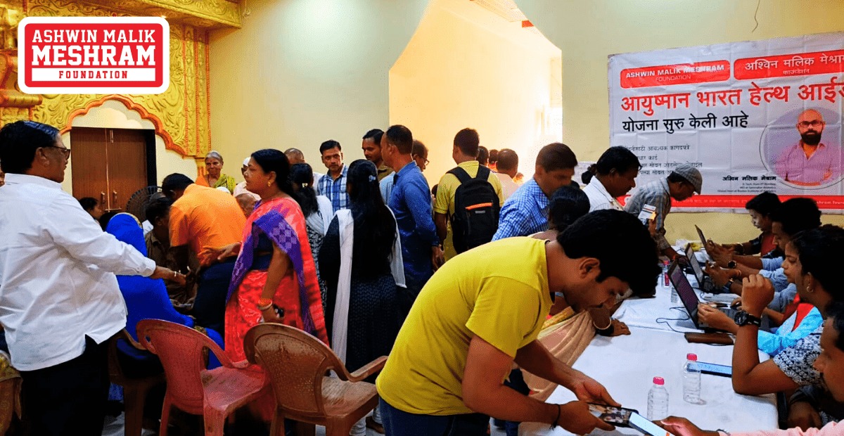 500+ Beneficiaries Registered in the ABHA ID Camp Conducted by Meshram Foundation at Marol Pipeline, Andheri (East).