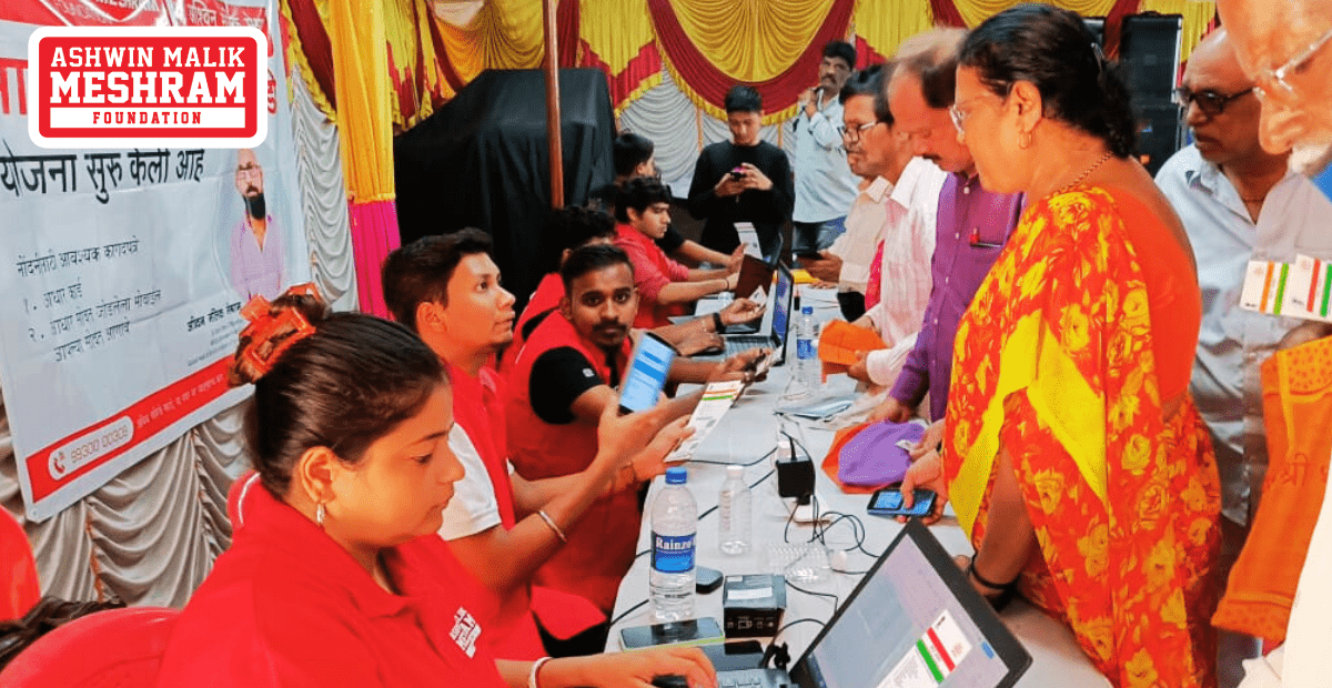 500+ Beneficiaries Registered in an Eye Check-up Camp along with Ayushman Bharat PMJAY Card Camp Conducted by Meshram Foundation at Kannamwar Nagar II, Vikhroli (East).