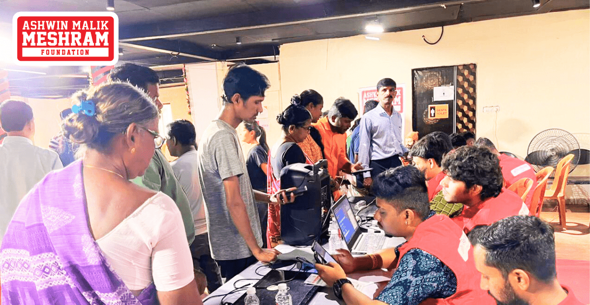 Meshram Foundation Conducted an Ayushman Bharat (PMJAY) Card Camp Along with Free Eye Check-Up Camp at Chakala, Andheri (East)