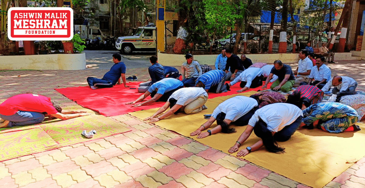 Meshram Foundation conducted a Yoga Training Camp for Nehru Nagar Police Staff.