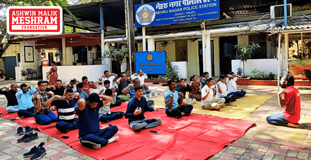 Meshram Foundation conducted a Yoga Training Camp for Nehru Nagar Police Staff.