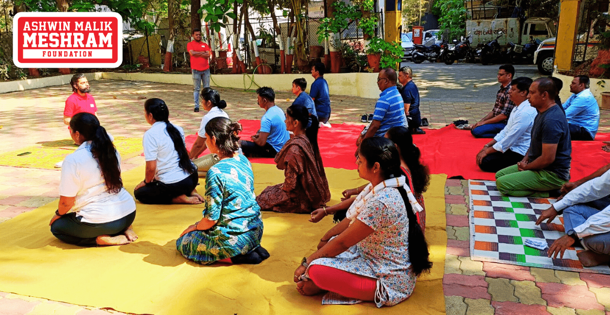 Meshram Foundation conducted a Yoga Training Camp for Nehru Nagar Police Staff.