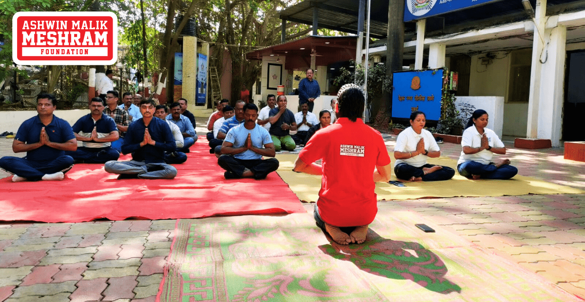 Meshram Foundation conducted a Yoga Training Camp for Nehru Nagar Police Staff.