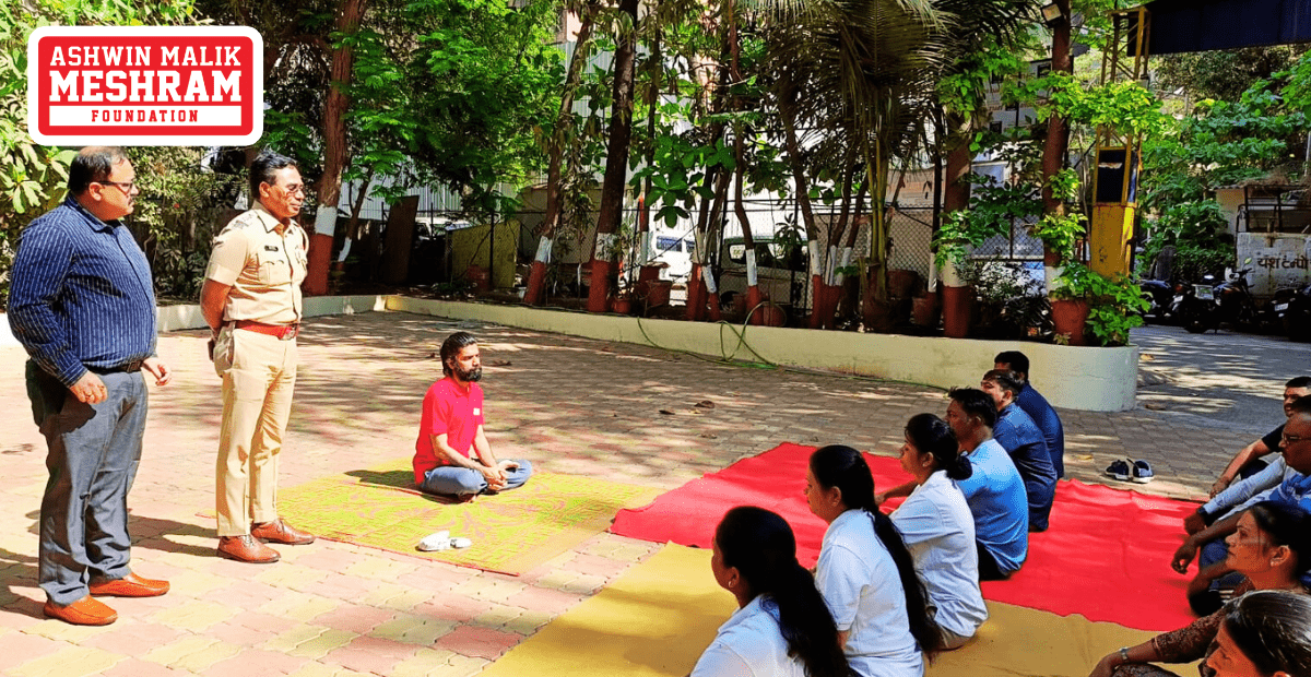 Meshram Foundation conducted a Yoga Training Camp for Nehru Nagar Police Staff.