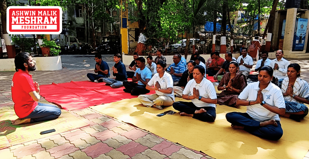 Meshram Foundation conducted a Yoga Training Camp for Nehru Nagar Police Staff.