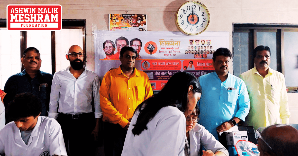 Meshram Foundation conducted a grand health checkup camp in Shivsena Shakha No.170 and 171.