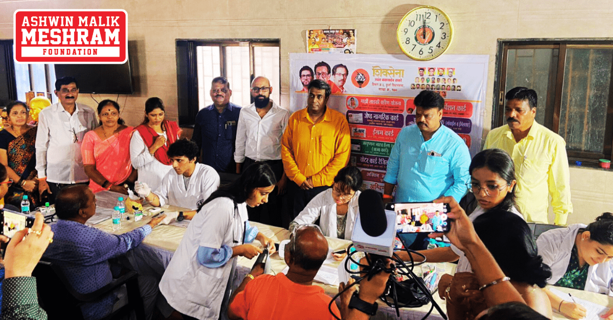 Meshram Foundation conducted a grand health checkup camp in Shivsena Shakha No.170 and 171.