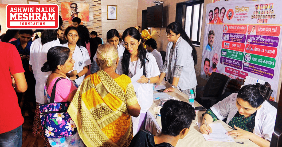 Meshram Foundation conducted a grand health checkup camp in Shivsena Shakha No.170 and 171.
