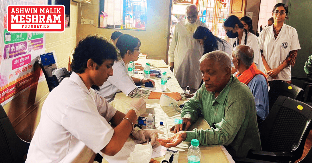 Meshram Foundation conducted a grand health checkup camp in Shivsena Shakha No.170 and 171.
