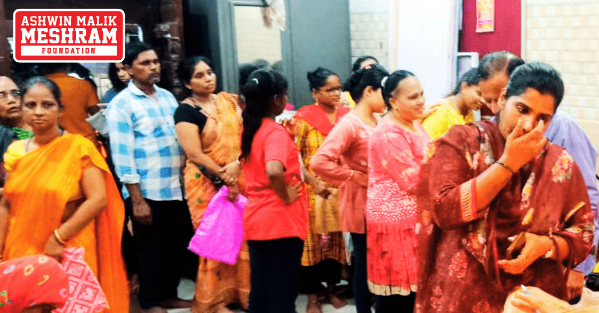 Ayushman Bharat Yojana and Majhi Ladki Bahin Yojana camp conducted by Meshram Foundation.