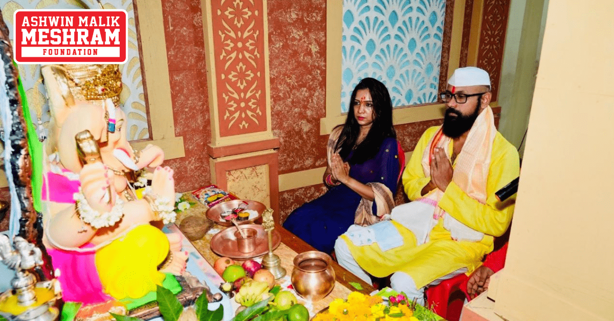 On the occasion of Ganesh Chaturthi, the Pran Pratishtha of Maharaja Ganaraya of Nehru Nagar, Kurla was performed by the auspicious hands of our Chairman, Ashwin Malik Meshram.