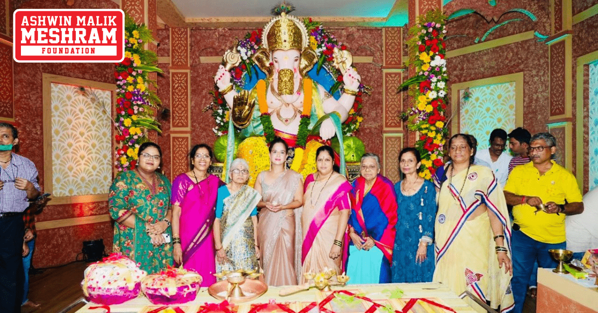On the occasion of Ganesh Chaturthi, the Pran Pratishtha of Maharaja Ganaraya of Nehru Nagar, Kurla was performed by the auspicious hands of our Chairman, Ashwin Malik Meshram.