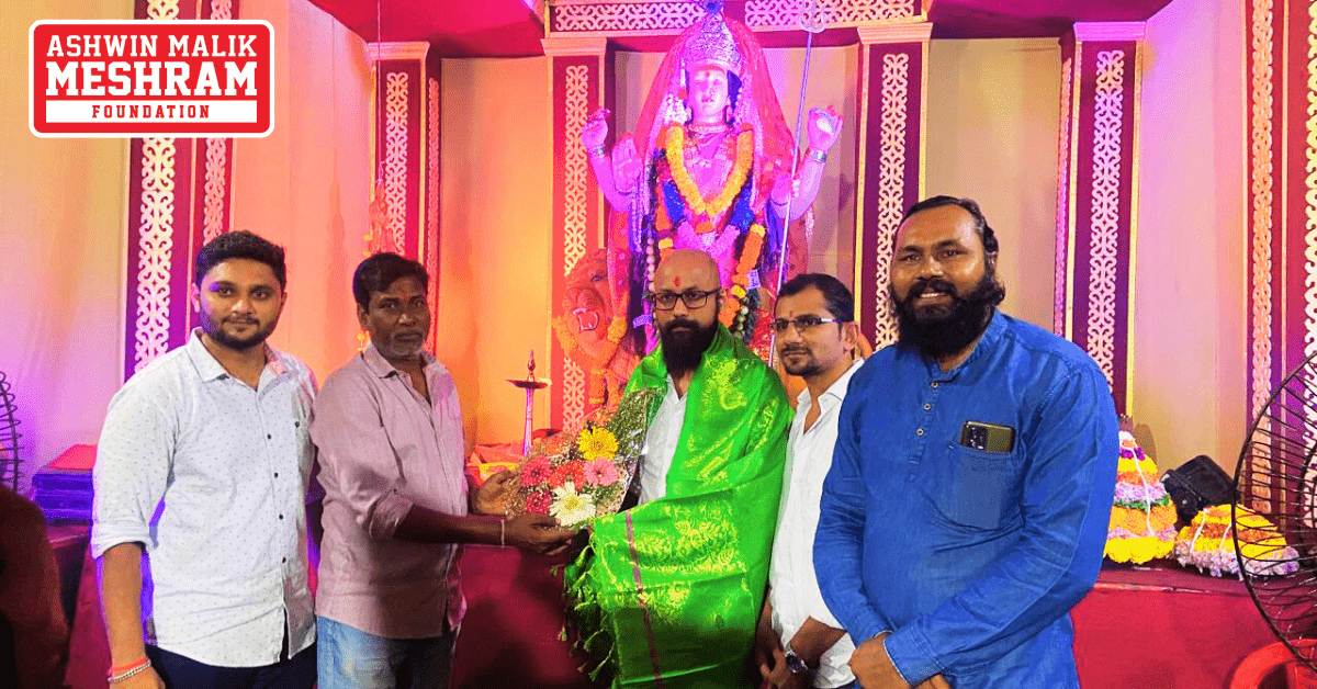 Meshram Foundation supported "Om Sai Aadarsh Seva Mandal" – Vatsalatai Naik Nagar, Kurla East for Navratri Festival.