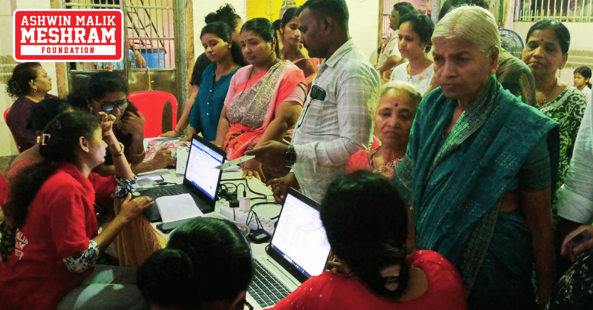 Meshram Foundation organized camps to implement various social benefit schemes in Chembur, Sion, and Anushakti Nagar.