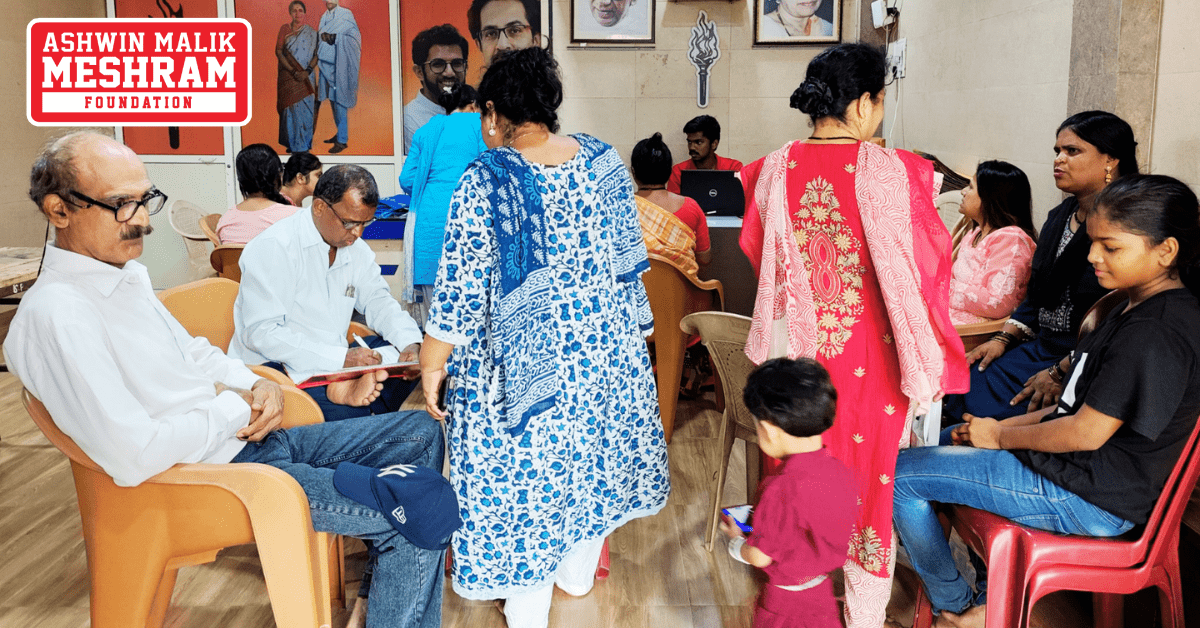 300+ beneficiaries availed the benefits of the camps conducted at Dahisar, Borivali and Magathane by Meshram Foundation.